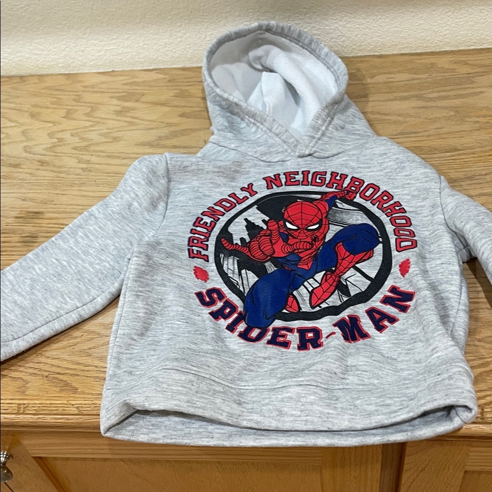 Marvel Spider-Man Kids Gray and Red Hoodie